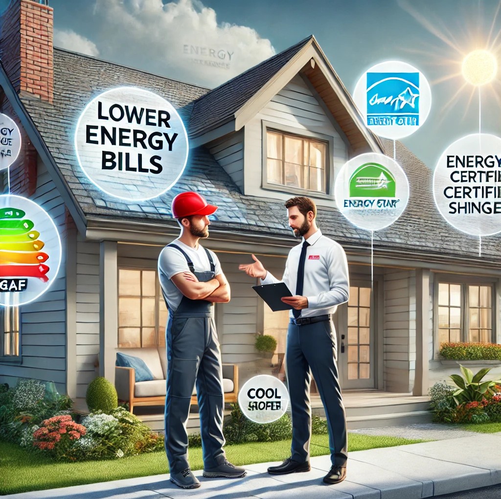 Energy-efficient GAF roofing materials